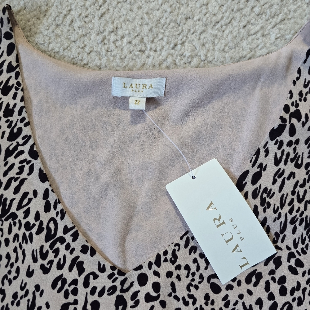 NWT Laura Sleeveless Leopard Print Top – Size 22 / 3X - Picture 3 of 9